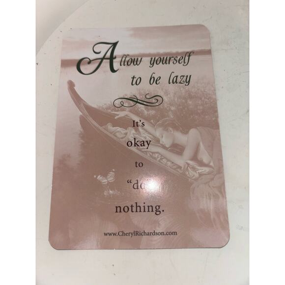 Self-Care Cards by Cheryl Richardson Inspirational 2001 Preowned Taro - Picture 5 of 9